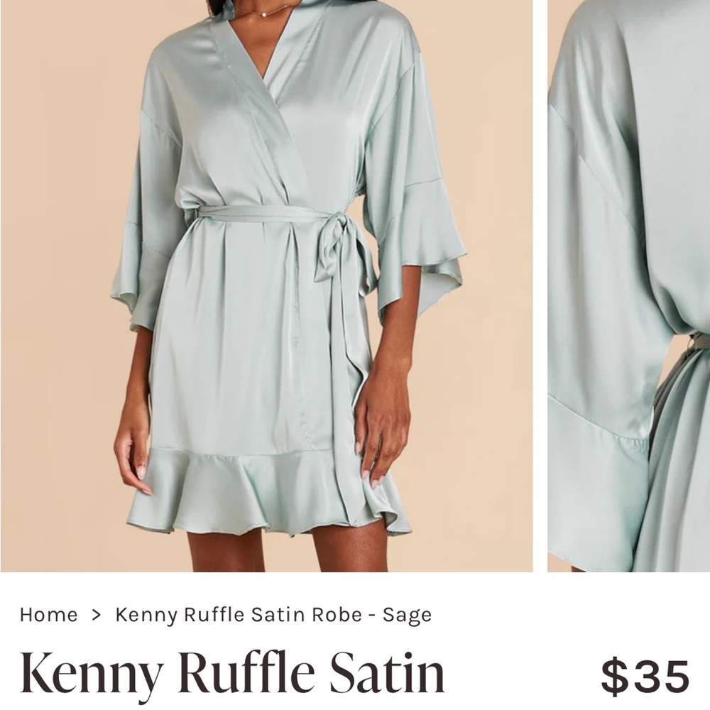 Ruffle Satin Sage Dress
